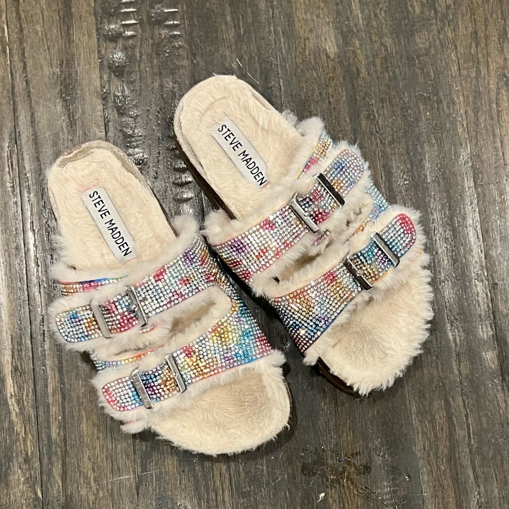 Steve Madden Rhinestone Slides